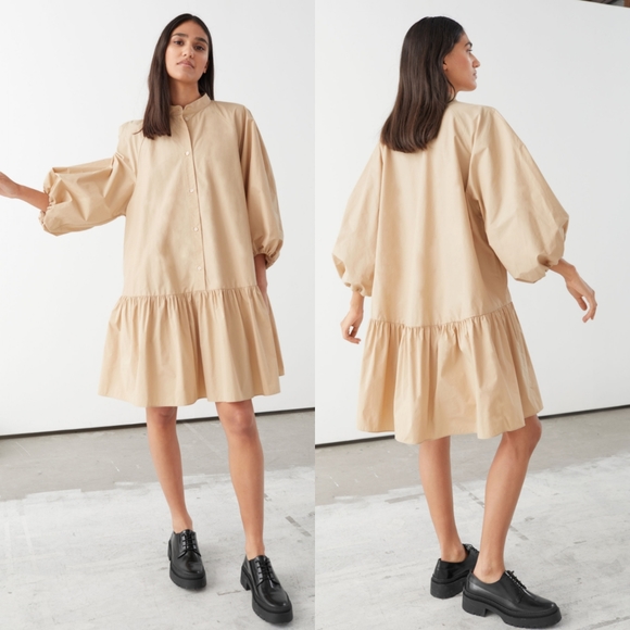 Voluminous Puff Sleeve Mini Dress 